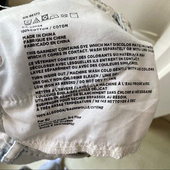 BDG Light Wash Blue Super High Rise Dolphin Cheeky Denim Shorts - Picture 7 of 9